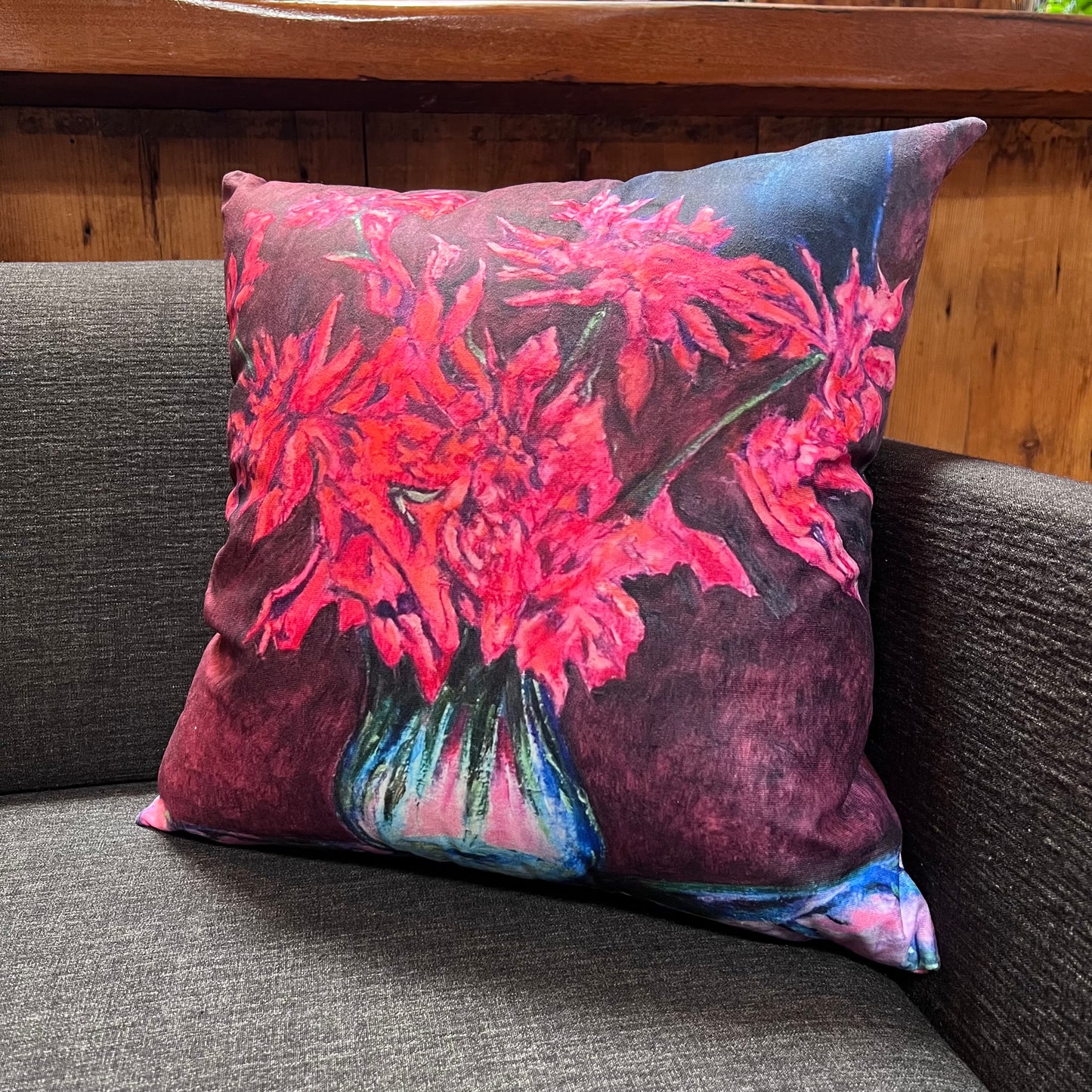 Art Pillow Case - Dahlias at Night