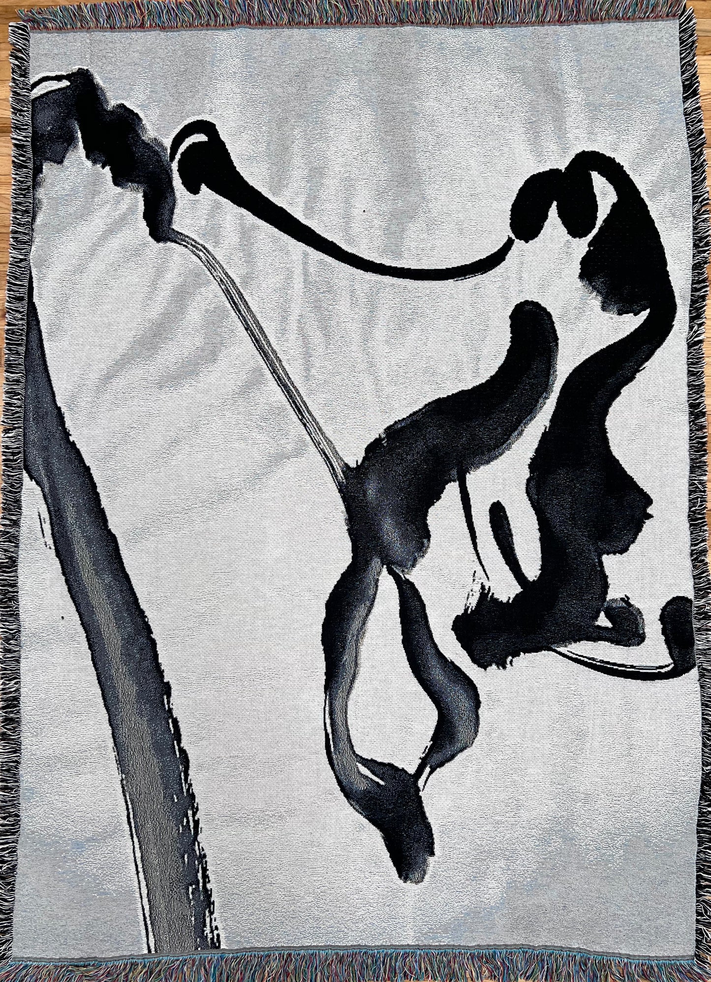 Woven Art Blanket - Watercolor Amaryllis Flower