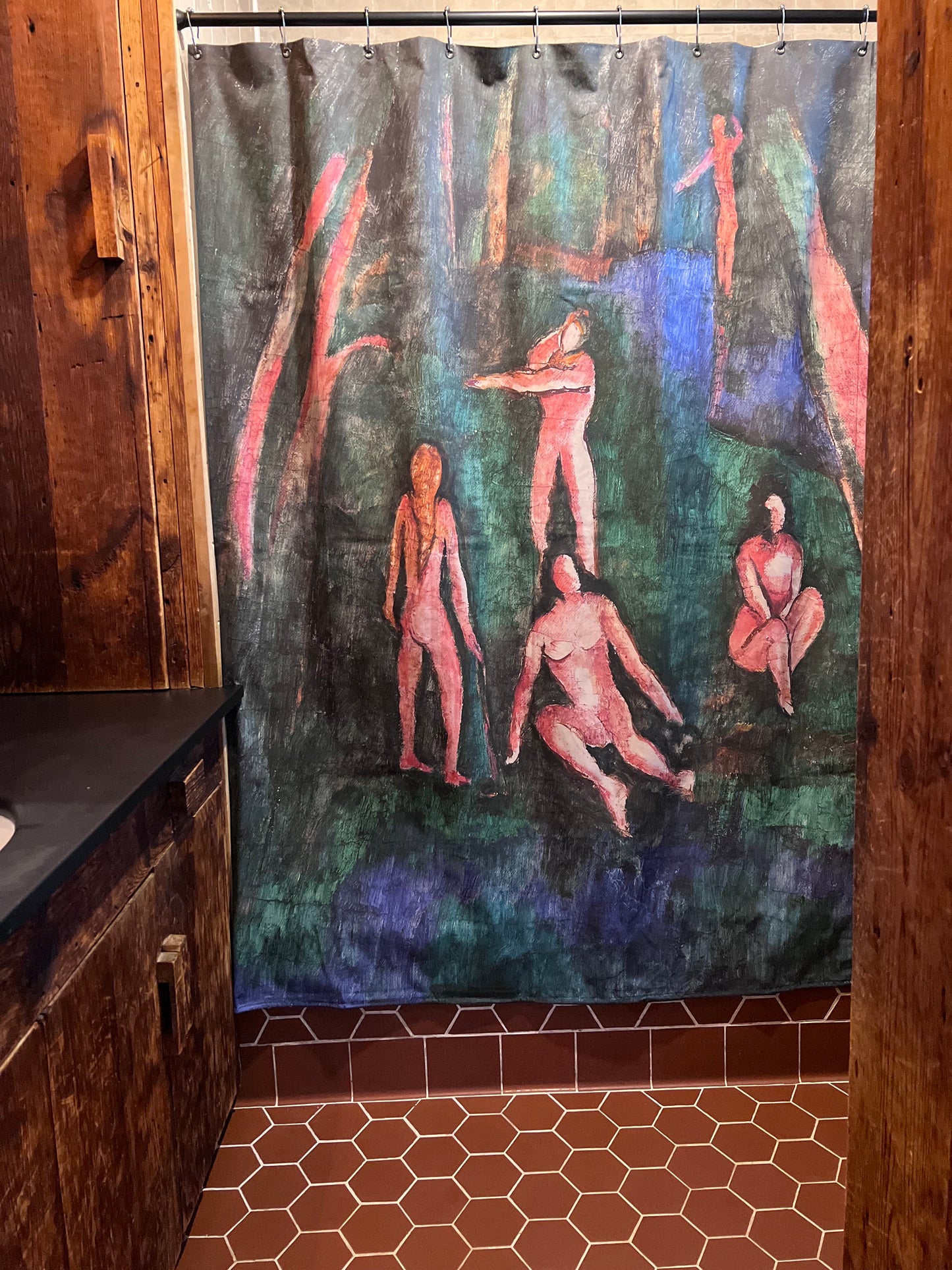 Art Shower Curtain - Reiki Circle