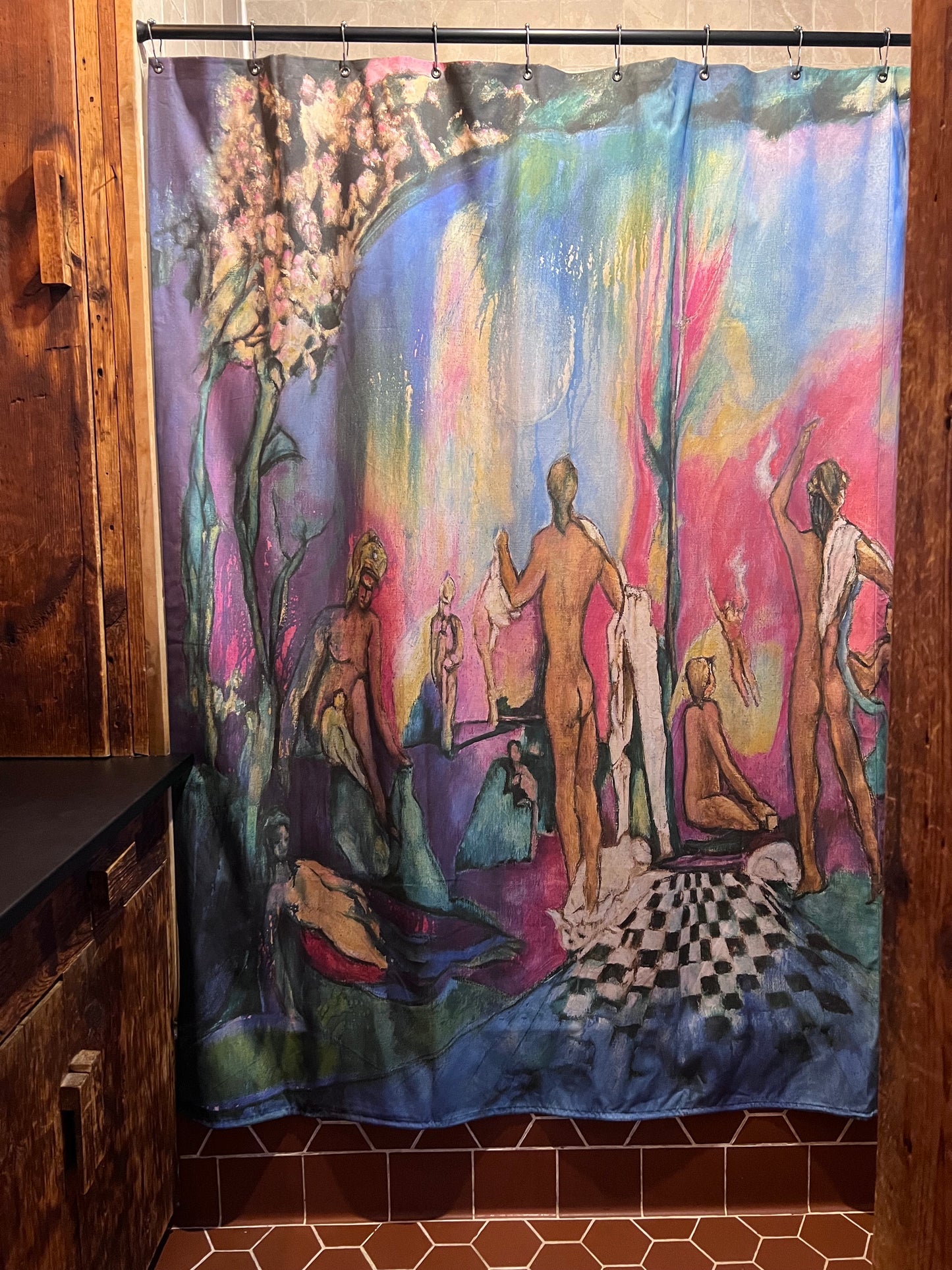 Art Shower Curtain - A Gay Afternoon