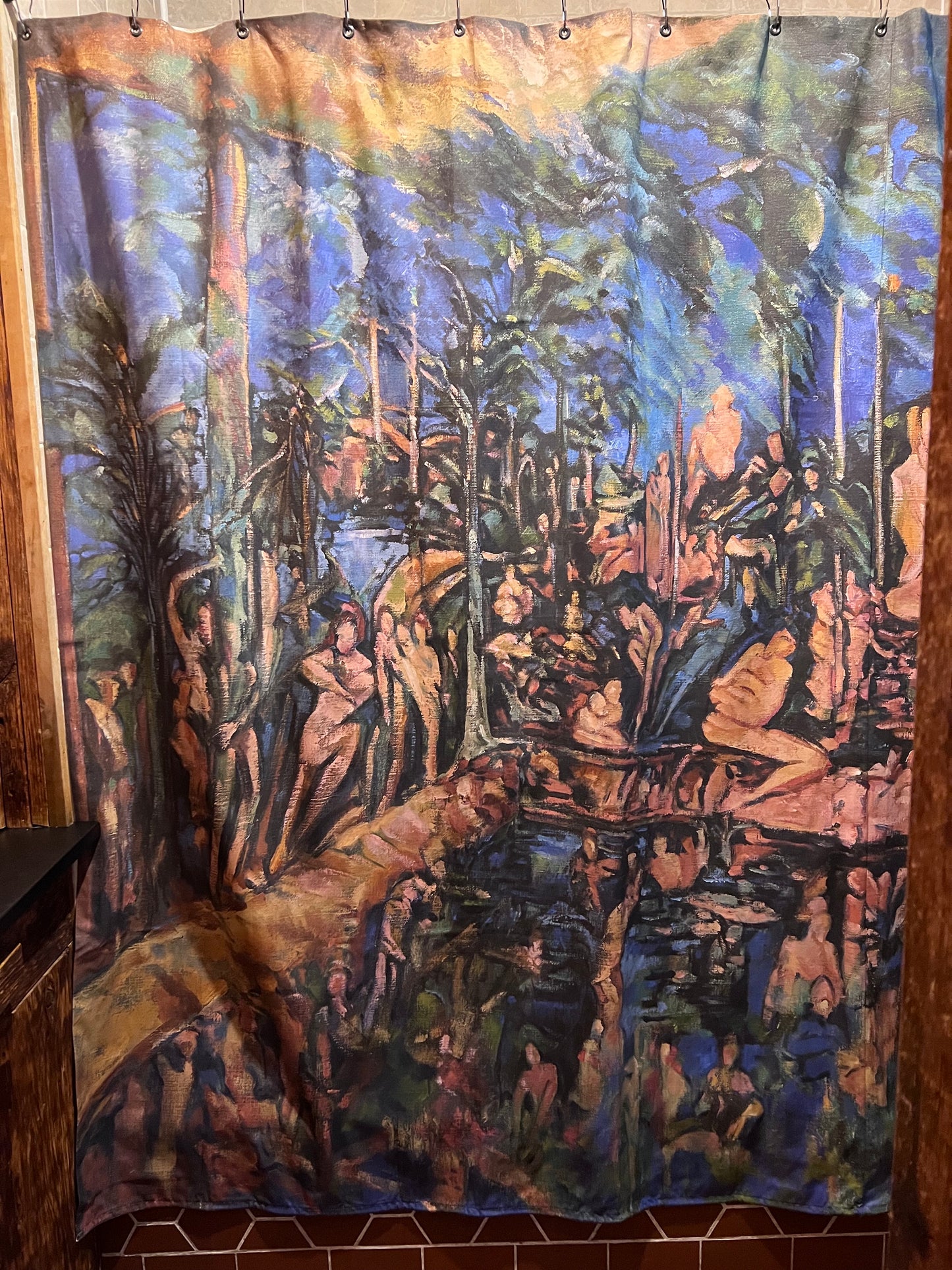 Art Shower Curtain - Majestic Bathers
