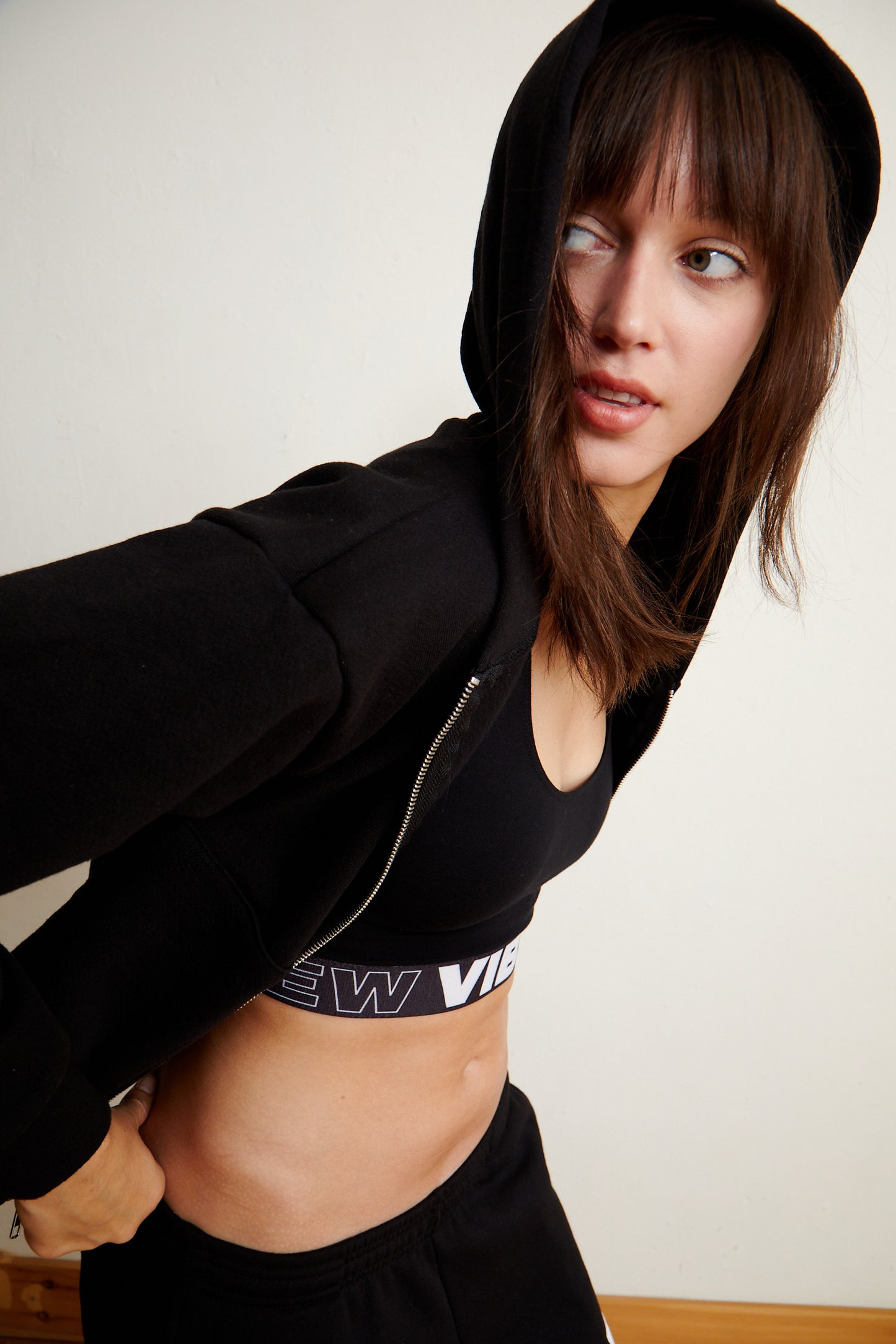 Classic Crop Zip Hoodie