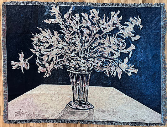Woven Art Blanket - Daffodils In Vase